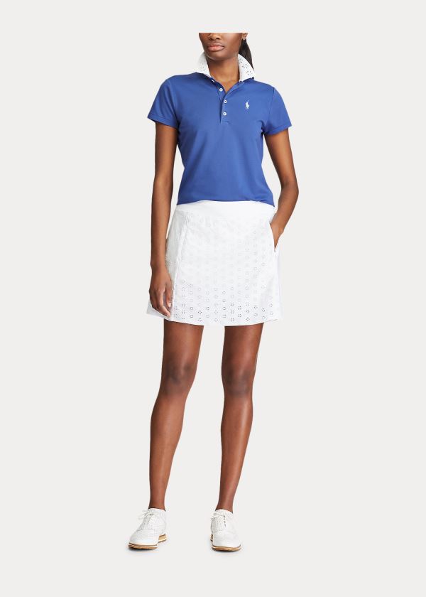 Women's Ralph Lauren Eyelet Golf Polo Shirts | 582690XFA